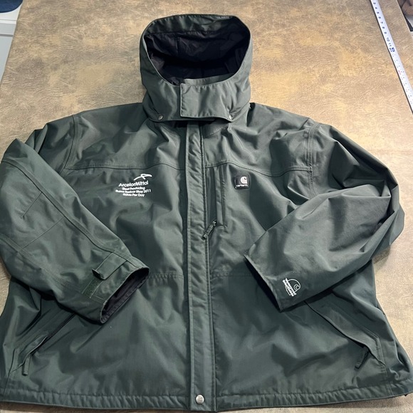 Carhartt J162 EVG Jacket Mens 4XL Green Waterproof Breathable ArcelorMittal Coat